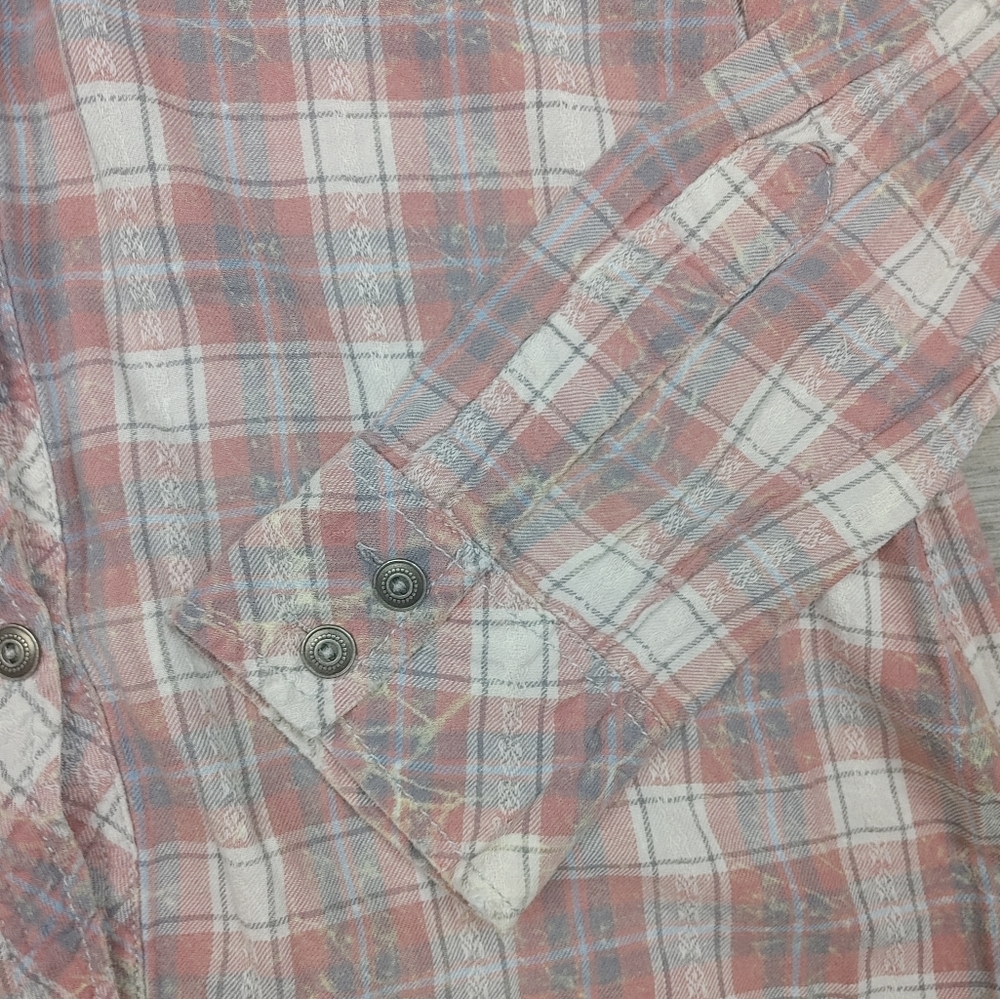 Bke Western Style Pattern Button Down Top - image 3
